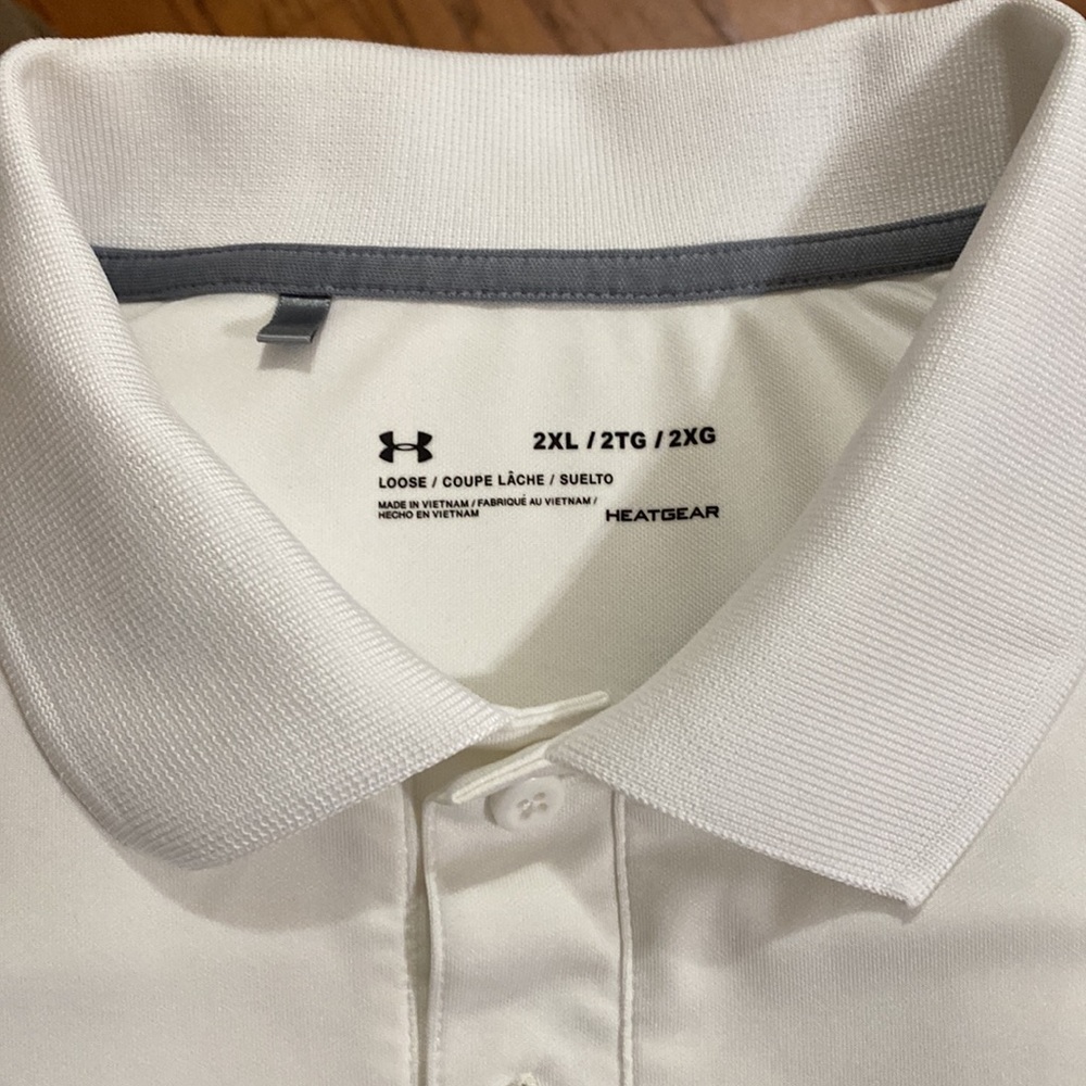 Under Armour White Men’s HeatGear Polo